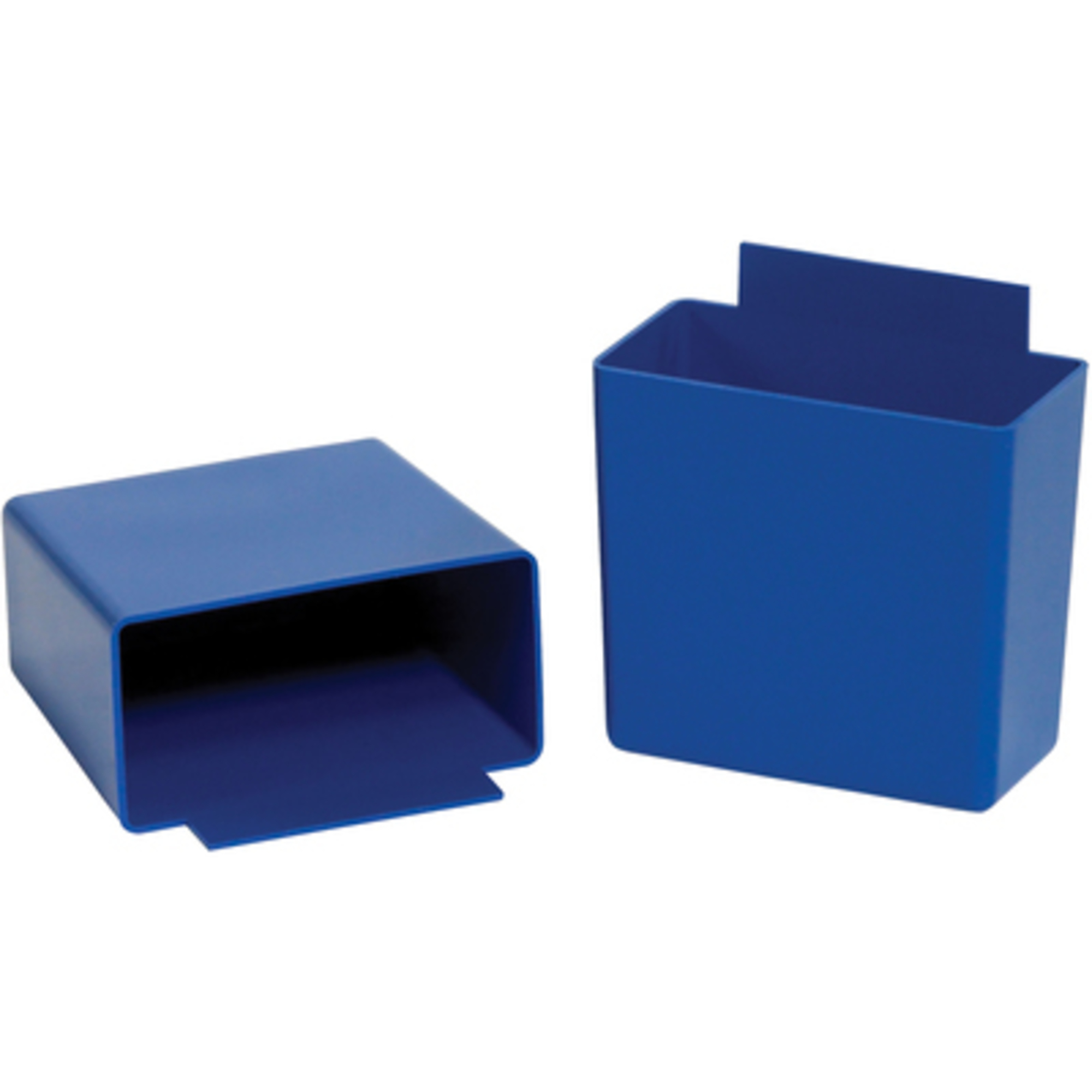 3 1/4 x 1 3/4 x 3 Blue Shelf Bin Cups 48/CS, Height 3 in, Width 1.75 in, Bins Included (qty.) 48 Model# BINC313B